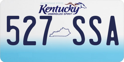 KY license plate 527SSA
