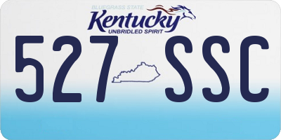 KY license plate 527SSC