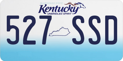 KY license plate 527SSD