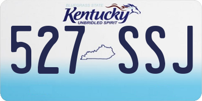 KY license plate 527SSJ