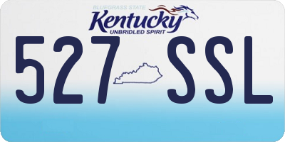 KY license plate 527SSL