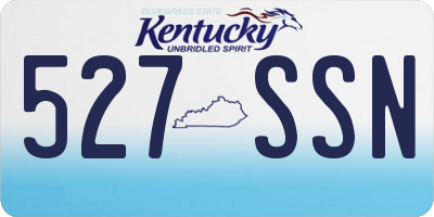 KY license plate 527SSN