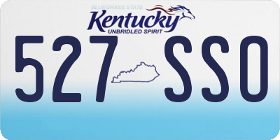KY license plate 527SSO
