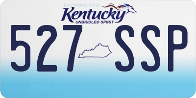KY license plate 527SSP