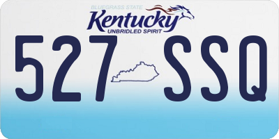 KY license plate 527SSQ