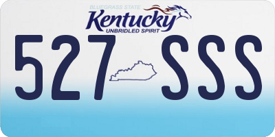 KY license plate 527SSS