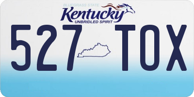 KY license plate 527TOX