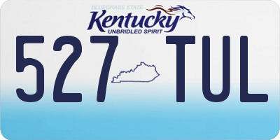 KY license plate 527TUL