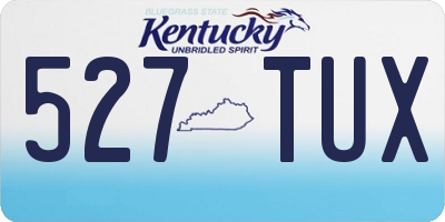 KY license plate 527TUX