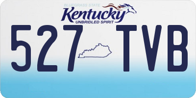 KY license plate 527TVB