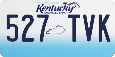 KY license plate 527TVK