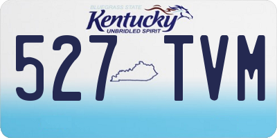 KY license plate 527TVM