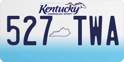 KY license plate 527TWA