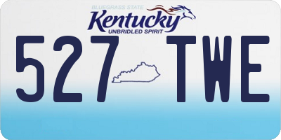 KY license plate 527TWE