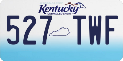 KY license plate 527TWF