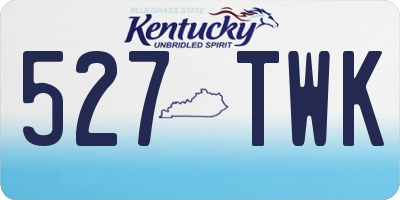 KY license plate 527TWK