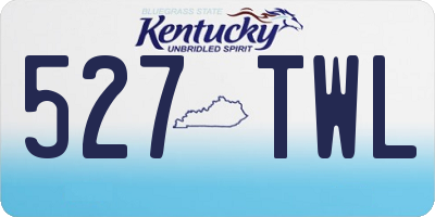 KY license plate 527TWL