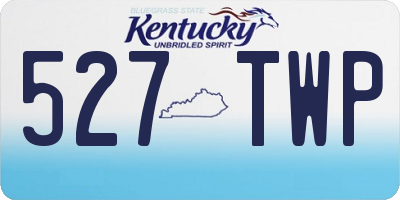 KY license plate 527TWP