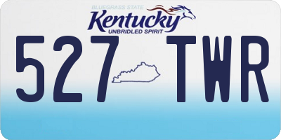 KY license plate 527TWR