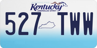 KY license plate 527TWW