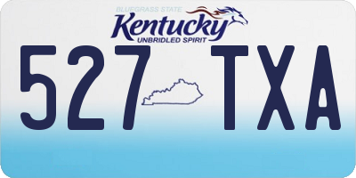 KY license plate 527TXA
