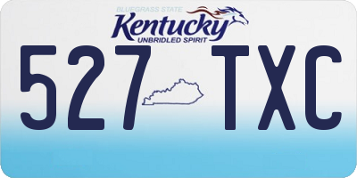 KY license plate 527TXC