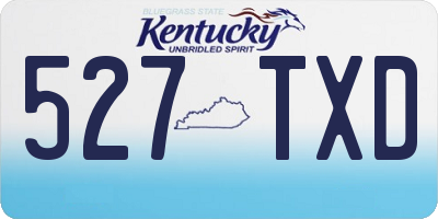 KY license plate 527TXD