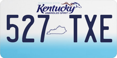 KY license plate 527TXE