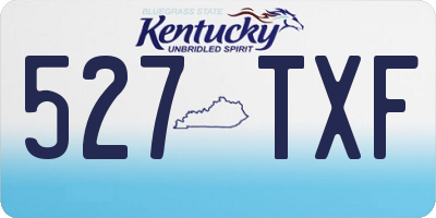 KY license plate 527TXF