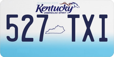 KY license plate 527TXI