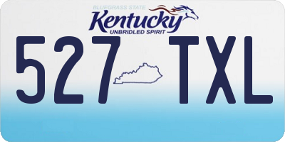 KY license plate 527TXL