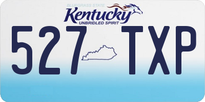 KY license plate 527TXP