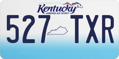 KY license plate 527TXR