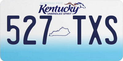 KY license plate 527TXS