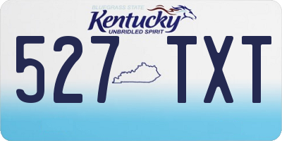 KY license plate 527TXT
