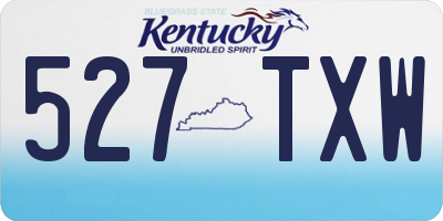 KY license plate 527TXW