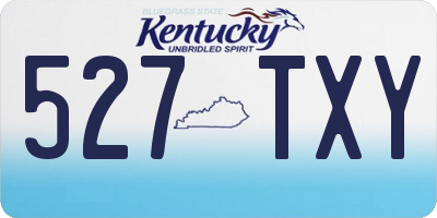 KY license plate 527TXY