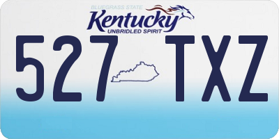 KY license plate 527TXZ