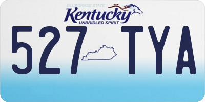 KY license plate 527TYA
