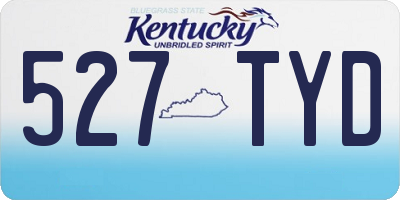KY license plate 527TYD