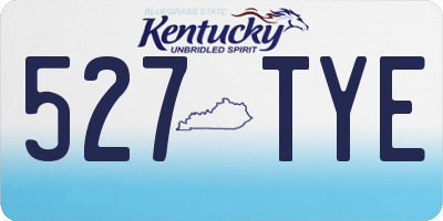 KY license plate 527TYE