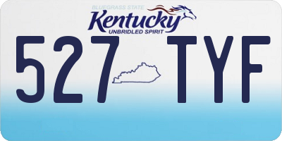 KY license plate 527TYF