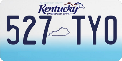 KY license plate 527TYO