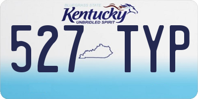 KY license plate 527TYP