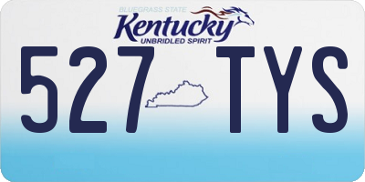 KY license plate 527TYS