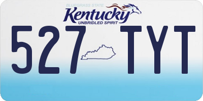 KY license plate 527TYT