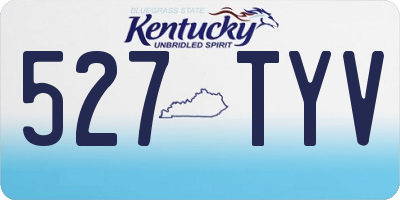 KY license plate 527TYV
