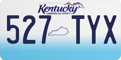 KY license plate 527TYX