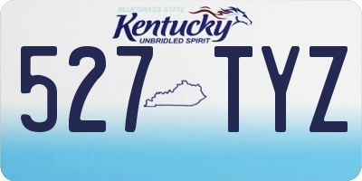 KY license plate 527TYZ