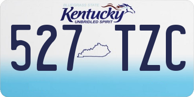 KY license plate 527TZC